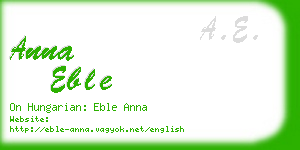 anna eble business card